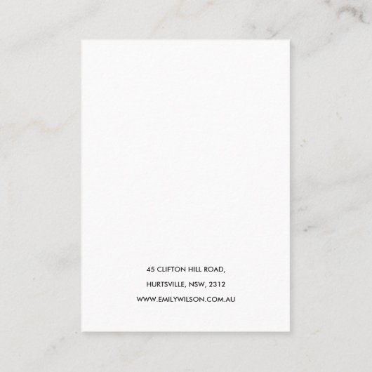 RUSTIC TERRACOTTA TEXTURE LOGO DISPLAY VISITEKAARTJE (Achterkant)