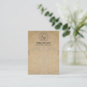 RUSTIC TERRACOTTA TEXTURE LOGO DISPLAY VISITEKAARTJE (Staand voorkant)