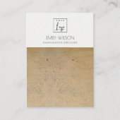 RUSTIC TERRACOTTA TEXTURE LOGO EARRING DISPLAY VISITEKAARTJE (Voorkant)