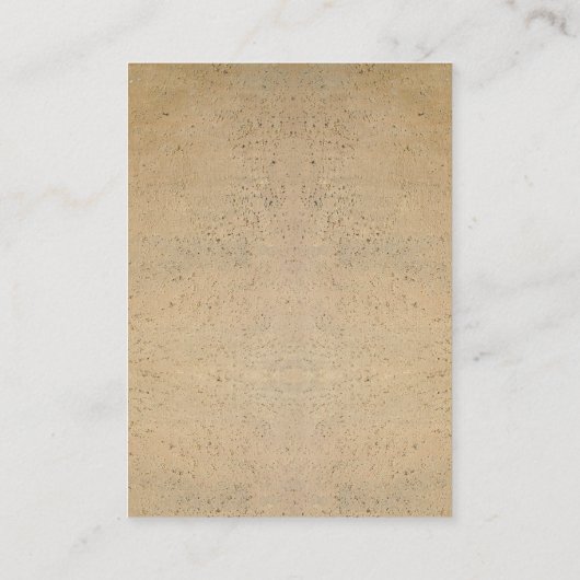 RUSTIC TERRACOTTA TEXTURE LOGO EARRING DISPLAY VISITEKAARTJE (Achterkant)