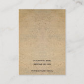 RUSTIC TERRACOTTA TEXTURE LOGO EARRING DISPLAY VISITEKAARTJE (Achterkant)