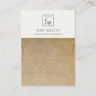 RUSTIC TERRACOTTA TEXTURE LOGO KETTING VISITEKAARTJE