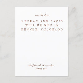 Rustic Terracotta verbrand Oranje moderne kracht o Aankondigingskaart