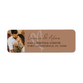 Rustic Terracotta Wedding Return Address Etiket (Voorkant)