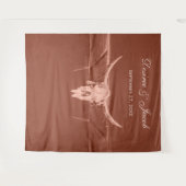 Rustic Terracotta Westerne Bull Koe Wandkleed (Voorkant (horizontaal))