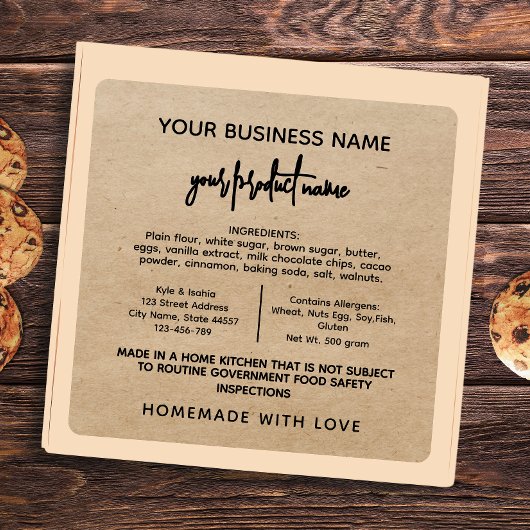 Rustic Texas Cottage Law Eten label sticker