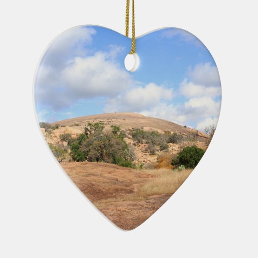 Rustic Texas Enchanted Rock State Park Trail Keramisch Ornament (Rechts)
