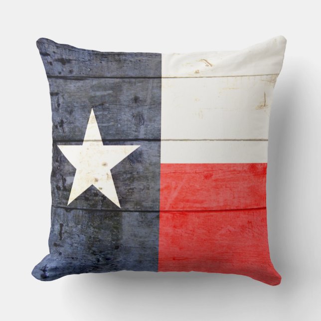 Rustic Texas Flag  Kussen (Voorkant)
