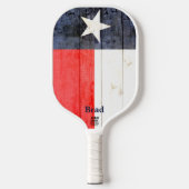 Rustic Texas Flag Specialized Pickleball Paddle (Voorkant)