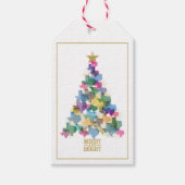 Rustic Texas kerstboom Cadeaulabel (Voorkant)