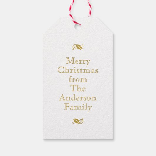 Rustic Texas kerstboom Cadeaulabel (Achterkant)