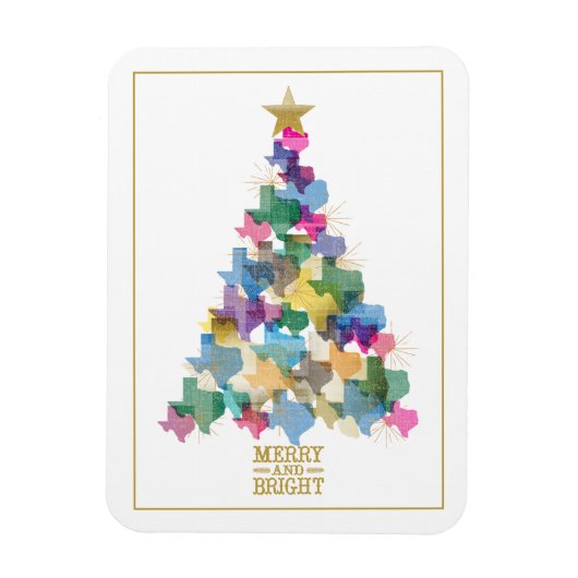Rustic Texas kerstboom Magneet (Verticaal)