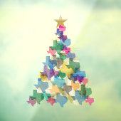 Rustic Texas kerstboom Raamsticker (Vel 3)
