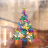 Rustic Texas kerstboom Raamsticker (Vel 2)