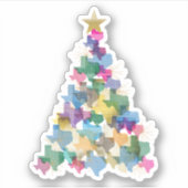 Rustic Texas kerstboom Sticker (Voorkant)