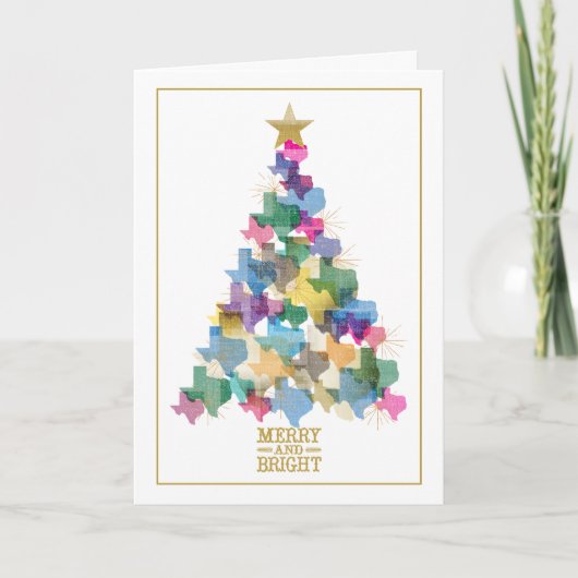 Rustic Texas - kerstboomfoto Feestdagen Kaart (Voorkant)