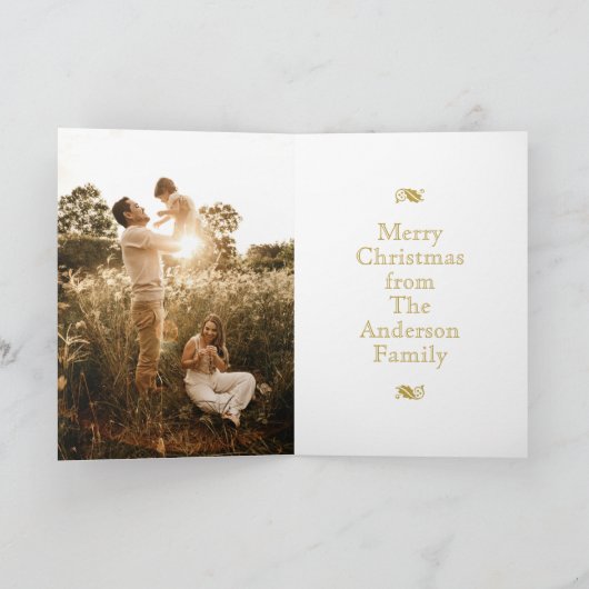 Rustic Texas - kerstboomfoto Feestdagen Kaart (Binnen)