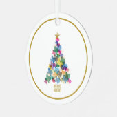 Rustic Texas - kerstboomfoto Metalen Ornament (Voorkant links)