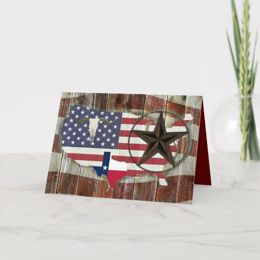 Rustic Texas Lone Star Texas Long Horn (Voorkant)