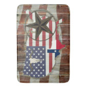 Rustic Texas Lone Star Texas Long Horn Badmat (Voorkant Verticaal)