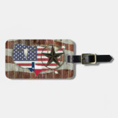 Rustic Texas Lone Star Texas Long Horn Bagagelabel (Voorkant horizontaal)