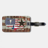 Rustic Texas Lone Star Texas Long Horn Bagagelabel (Achterkant horizontaal)