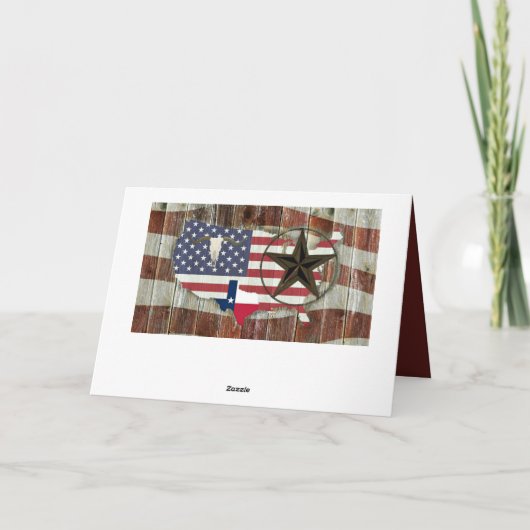Rustic Texas Lone Star Texas Long Horn Bedankkaart (Achterkant)