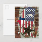 Rustic Texas Lone Star Texas Long Horn Briefkaart (Voorkant / Achterkant)