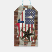 Rustic Texas Lone Star Texas Long Horn Cadeaulabel (Achterkant)