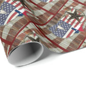 Rustic Texas Lone Star Texas Long Horn Cadeaupapier (Rol Hoek)