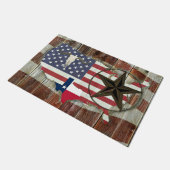 Rustic Texas Lone Star Texas Long Horn Deurmat (Schuin)