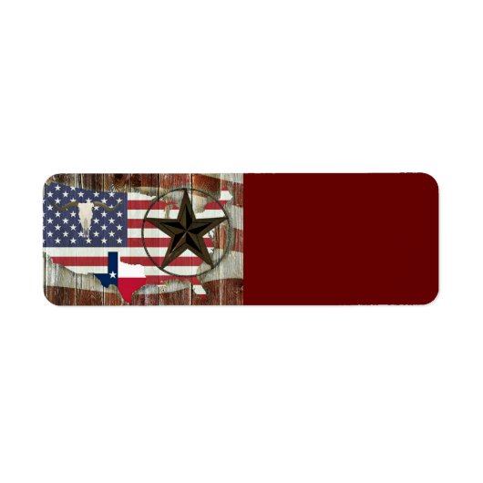 Rustic Texas Lone Star Texas Long Horn Etiket (Voorkant)