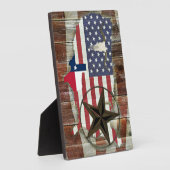 Rustic Texas Lone Star Texas Long Horn Fotoplaat (Zijkant)