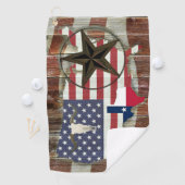 Rustic Texas Lone Star Texas Long Horn Golfhanddoek (Insitu)