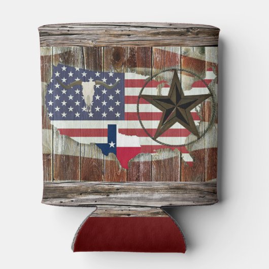 Rustic Texas Lone Star Texas Long Horn Koelbox Blikjeskoeler (Achterkant)