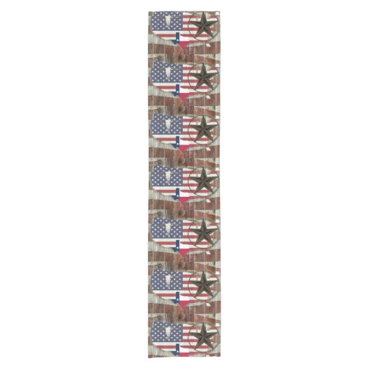 Rustic Texas Lone Star Texas Long Horn Korte Tafelloper (Voorkant)