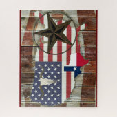 Rustic Texas Lone Star Texas Long Horn Legpuzzel (Verticaal)