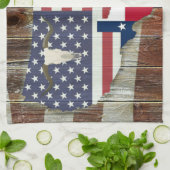 Rustic Texas Lone Star Texas Long Horn Theedoek (Gevouwen)