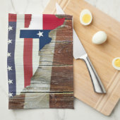 Rustic Texas Lone Star Texas Long Horn Theedoek (Quarter Fold)
