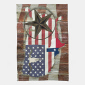 Rustic Texas Lone Star Texas Long Horn Theedoek (Verticaal)