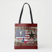 Rustic Texas Lone Star Texas Long Horn Tote Bag (Voorkant)