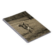 Rustic Texas Longhorn rundveestranch koe Notitieboek (Rechterzijde)