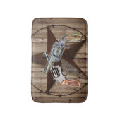 Rustic Texas Star Cowboy Pistols western Land Badmat (Voorkant Verticaal)