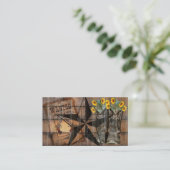 Rustic Texas Star Western Pistol Cowboy Boots Busi Visitekaartje (Staand voorkant)