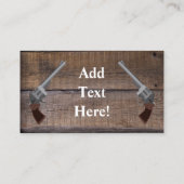 Rustic Texas Star Western Pistol Cowboy Boots Busi Visitekaartje (Achterkant)