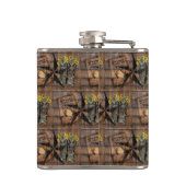 Rustic Texas Star Western Pistol Cowboy Boots Flas Heupfles (Achterkant)