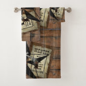 Rustic Texas Star Westerne dubbele gezochte pistol Bad Handdoek (Insitu)