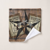 Rustic Texas Star Westerne dubbele gezochte pistol Bad Handdoek (Wasdoekje)
