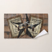 Rustic Texas Star Westerne dubbele gezochte pistol Bad Handdoek (Handdoek)