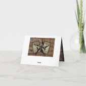 Rustic Texas Star Westerne dubbele gezochte pistol Bedankkaart (Achterkant)